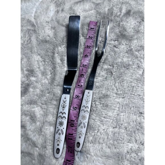 Flint Arrowhead cake spatula/ meat fork Harvest Wheat pattern - Picture 3 of 5